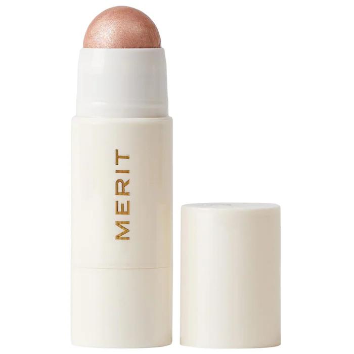 Merit Day Glow Dewy Highlighting Balm - Bounce , Rose Gold